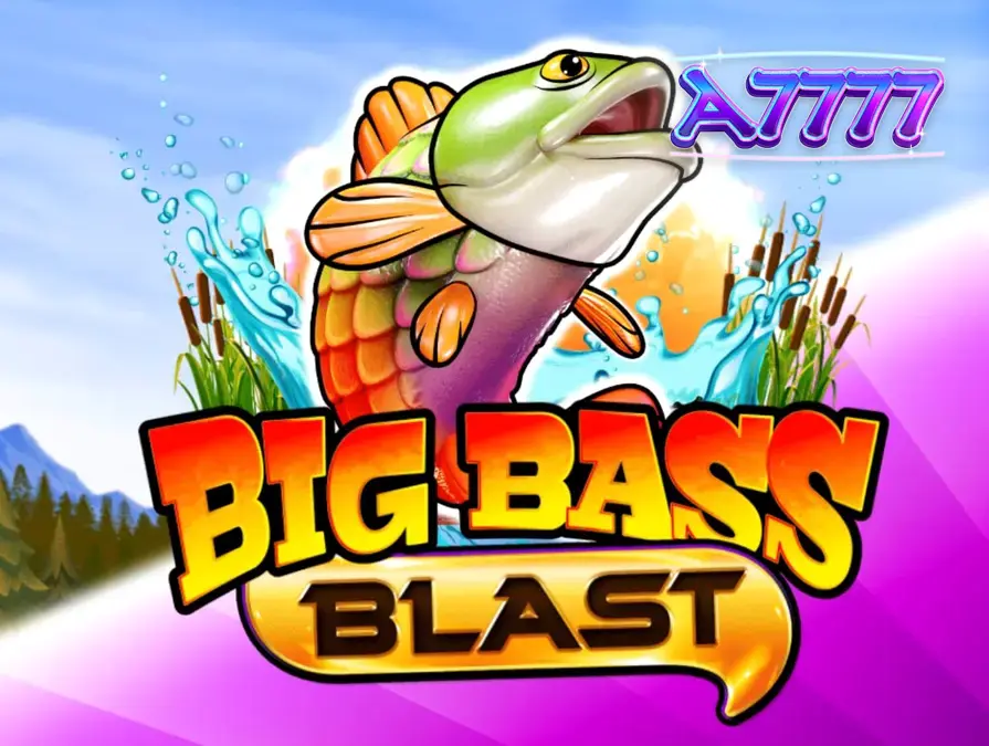 Tampilan visual slot Big Bass Blast dengan elemen futuristik dan tema memancing