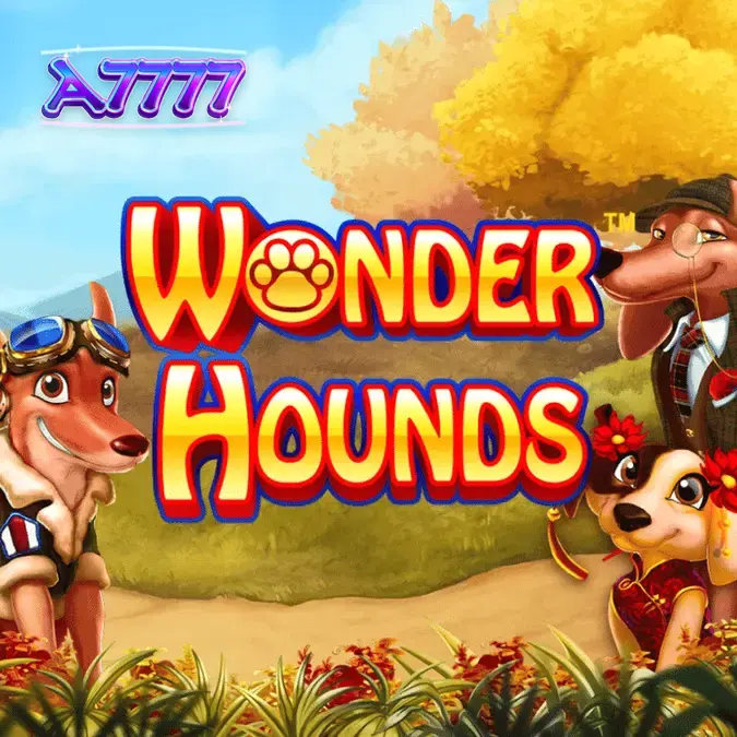 Tampilan visual slot Wonder Hounds dengan tema anjing yang ceria